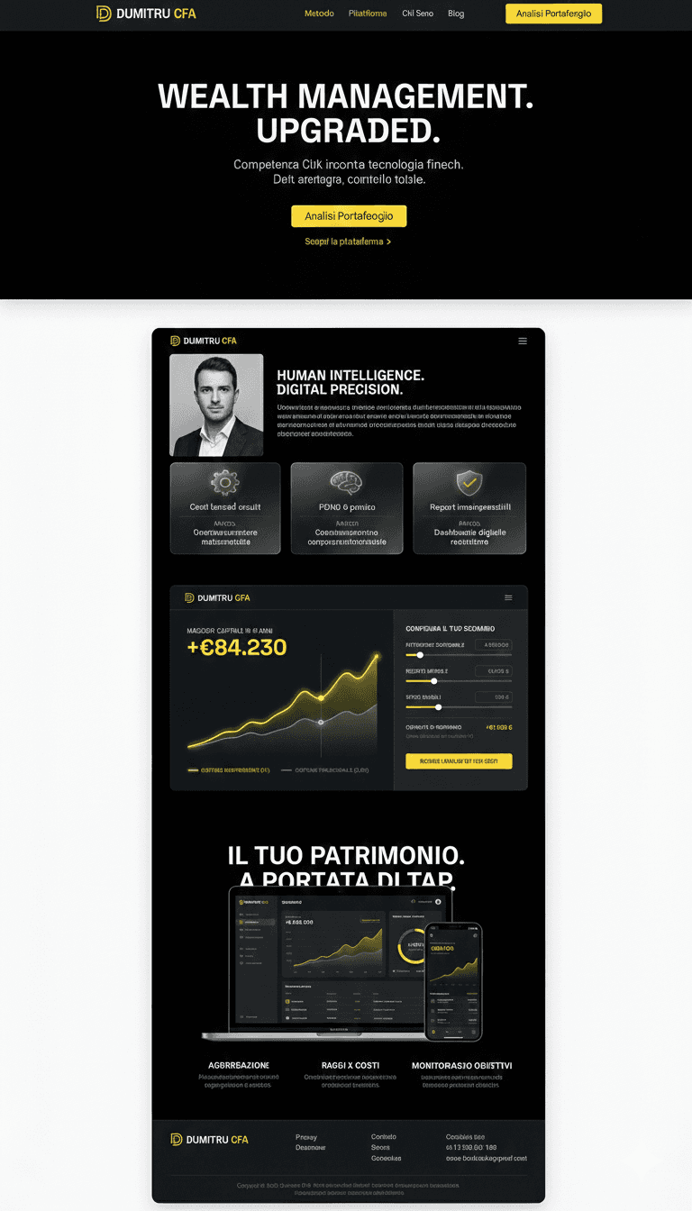 Anteprima piattaforma di monitoraggio patrimoniale